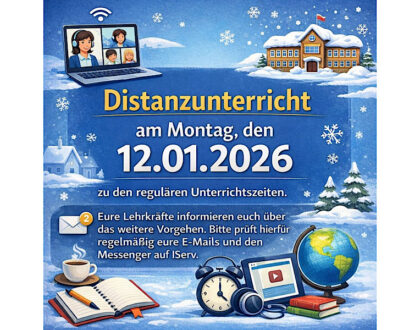Montag, den 12.01.26 Distanzunterricht